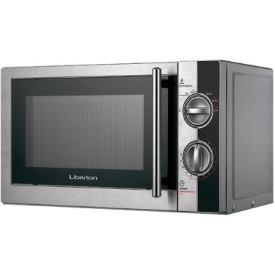 Мікрохвильова піч Liberton LMW-2078M Silver, 700W, 20 л, звичайна (соло), 5 рівнів потужності, керування механічне
