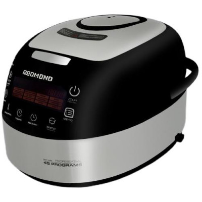 Мультиварка Redmond RMC-M90 Black, 1000W, об'єм чаші 5 л, дисплей, програм 17, покриття чаші антипригарне, підтримка температури, таймер відстрочки