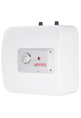 Водонагрівач Ardesto 10U/3 (3100840), White, 1200W, 10л, мокрий ТЕН, вертикальний, керування механічне, під мийкою, прямокутний, подача води зверху, терморегулятор, захист від перегріву, індикатор роботи, 36x32.7x36см