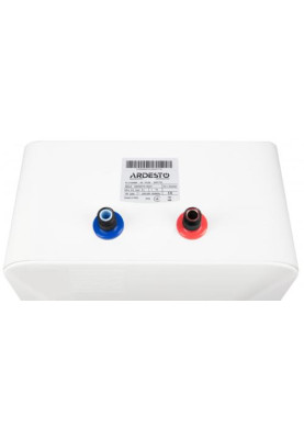 Водонагрівач Ardesto 10U/3 (3100840), White, 1200W, 10л, мокрий ТЕН, вертикальний, керування механічне, під мийкою, прямокутний, подача води зверху, терморегулятор, захист від перегріву, індикатор роботи, 36x32.7x36см