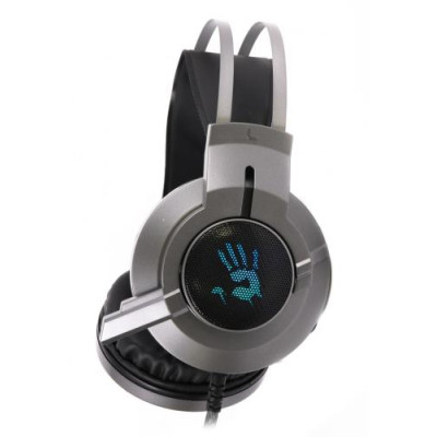 Навушники Bloody G437, Black, ігрові з мікрофоном, неонове підсвічування 7 кольорів, підтримка звуку 7.1, USB, накладні, кабель 1.8 м