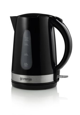 Електрочайник Gorenje K17BK, Black, 2200W, дисковий, об'єм 1.7л, підсвічування індикатора роботи, індикатор рівня води