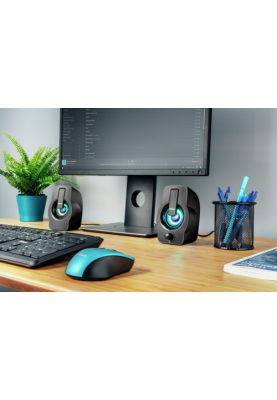 Колонки 2.0 Trust Gemi RGB, Black, 6W, працює від USB, регулятор гучності, світлодіодне підсвічування з автоматичним перебором кольорів (22948)