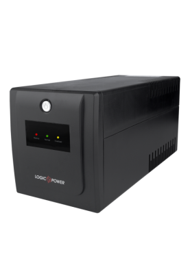 Джерело безперебійного живлення LogicPower LPM-U1100VA-P Black, 1100 ВА, 770 Вт, AVR, 4 розетки Schuko, 12В/7.5Ач x 2 шт (10358)