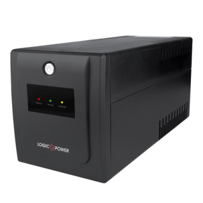 Джерело безперебійного живлення LogicPower LPM-U1100VA-P Black, 1100 ВА, 770 Вт, AVR, 4 розетки Schuko, 12В/7.5Ач x 2 шт (10358)
