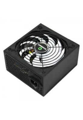 Блок живлення 550 Вт, GameMax GP-550, Black, 80+ Bronze, Active PFC, 14 см, 3xMolex / 5xSATA / 1x6+2-pin / 1x4+4-pin / 1x20+4-pin, захист OVP / UVP / SIP / OCP / OLP / OPP / SCP