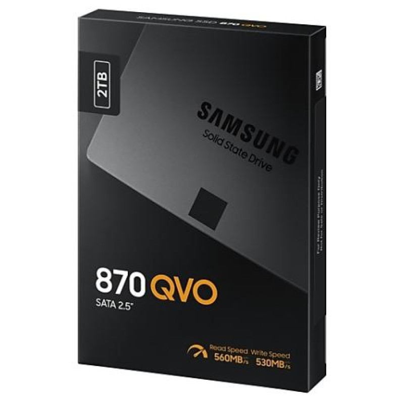 Твердотільний накопичувач SSD 2Tb, Samsung 870 QVO, SATA3, 2.5", MLC, 560/530 МБ/с (MZ-77Q2T0B)