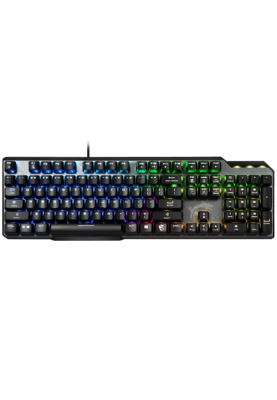 Клавіатура MSI VIGOR GK50 ELITE, Black/Gray, USB, механічні перемикачі Kailh, RGB-підсвічування для кожної клавіші, 1.8 м