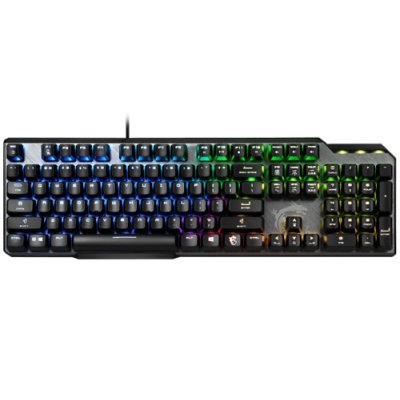 Клавіатура MSI VIGOR GK50 ELITE, Black/Gray, USB, механічні перемикачі Kailh, RGB-підсвічування для кожної клавіші, 1.8 м