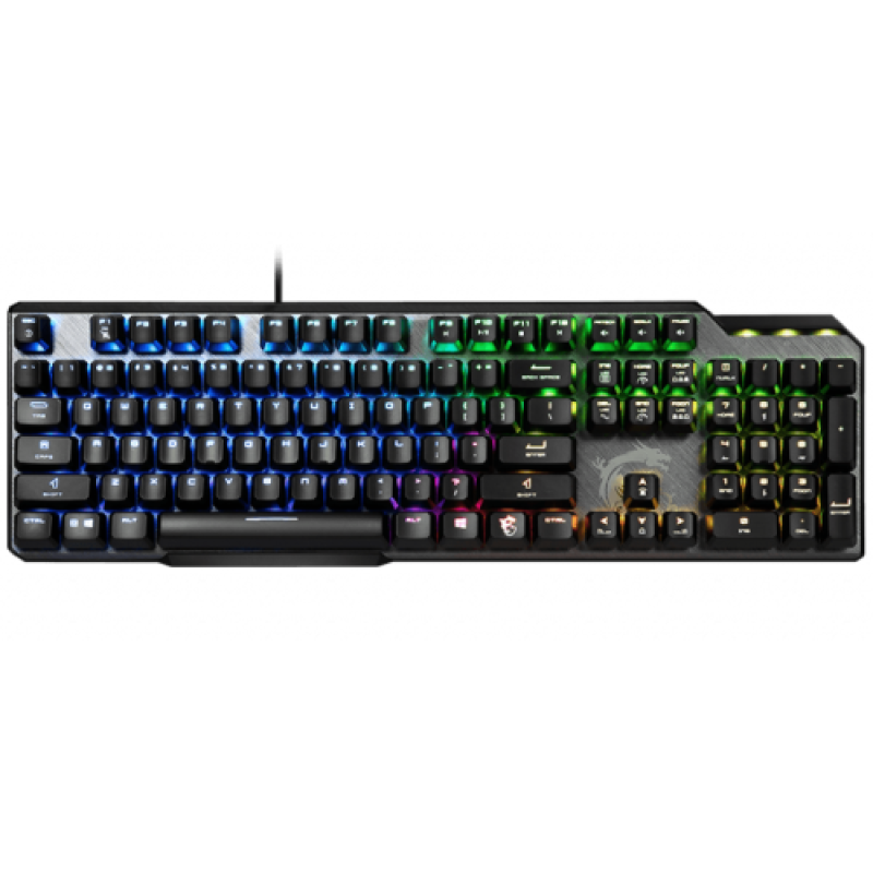 Клавіатура MSI VIGOR GK50 ELITE, Black/Gray, USB, механічні перемикачі Kailh, RGB-підсвічування для кожної клавіші, 1.8 м