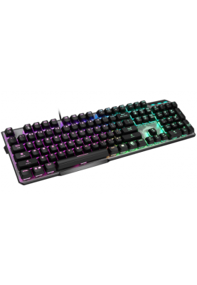 Клавіатура MSI VIGOR GK50 ELITE, Black/Gray, USB, механічні перемикачі Kailh, RGB-підсвічування для кожної клавіші, 1.8 м