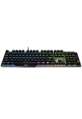 Клавіатура MSI VIGOR GK50 ELITE, Black/Gray, USB, механічні перемикачі Kailh, RGB-підсвічування для кожної клавіші, 1.8 м