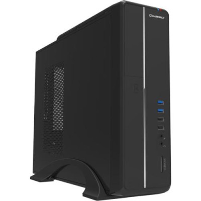 Корпус GameMax ST-602, Black, 400 Вт, HTPC, Micro ATX / Mini ITX, 2хUSB 3.0 / 2хUSB 2.0 / кардридер, макс. CPU - 83 мм, 1x80 мм