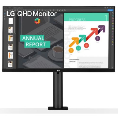 Монітор 27" LG 27QN880-B, Black, WLED, IPS 2560 x 1440, 75Hz (16:9) 5мс, 1000:1, 350 кд/м², 178°/178°, DP/2xHDMI, Vesa 100x100, 2x5 Вт