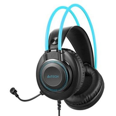 Навушники A4Tech Fstyler FH200i, Black/Blue, мікрофон, Mini jack (3.5 мм), накладні, кабель 1.5 м