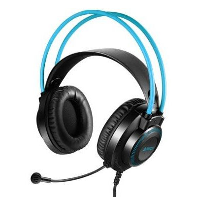 Навушники A4Tech Fstyler FH200i, Black/Blue, мікрофон, Mini jack (3.5 мм), накладні, кабель 1.5 м