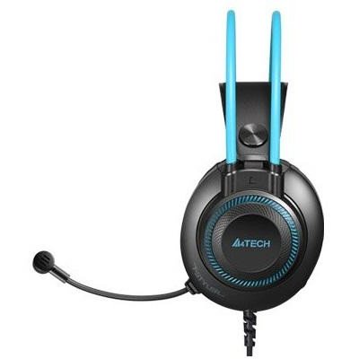 Навушники A4Tech Fstyler FH200i, Black/Blue, мікрофон, Mini jack (3.5 мм), накладні, кабель 1.5 м