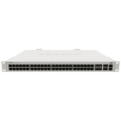 Комутатор Mikrotik CRS354-48G-4S+2Q+RM, 48xGigabit Ethernet (10/100/1000 Мб), 4 x SFP+, 2 x QSFP+, 443 x 297 x 44 мм, 4.5 кг