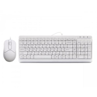 Комплект A4Tech Fstyler Sleek Multimedia Comfort F1512, White, клавіатура+миша, USB