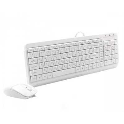 Комплект A4Tech Fstyler Sleek Multimedia Comfort F1512, White, клавіатура+миша, USB