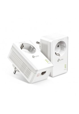 Адаптер TP-Link TL-PA7017PKIT, White, 2 шт, AV1000 (до 1000 Мбіт/с), гігабітний Ethernet-порт, до 300 м