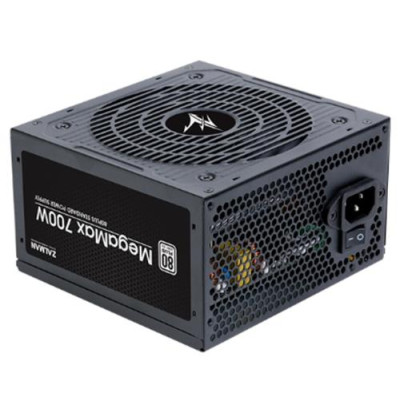Блок живлення 700 Вт, Zalman MegaMax, Black, 80 Plus, Active PFC, 12 см HDB, 4xMolex / 6xSATA / 4x6+2-pin / 2x4+4-pin / 1x20+4-pin, захист OPP/OVP/UVP/SCP, ATX 12V 2.31 (ZM700-TXII)