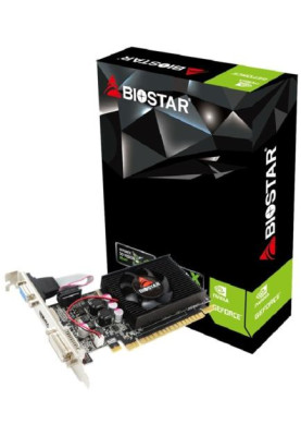 Відеокарта GeForce 210, Biostar, 1Gb GDDR3, 64-bit, VGA/DVI/HDMI, 589/1333 MHz, Low Profile (VN2103NHG6-TB1RL-BS2)