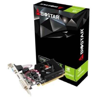 Відеокарта GeForce 210, Biostar, 1Gb GDDR3, 64-bit, VGA/DVI/HDMI, 589/1333 MHz, Low Profile (VN2103NHG6-TB1RL-BS2)