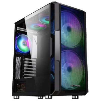 Корпус 2E Gaming CONTEGO NEO (GW05), Black, без БЖ, Mid Tower, для E-ATX/ATX/Micro ATX/mini-ITX, 2x200 ARGB Fan/3x120 ARGB Fan, бічна панель із загартованого скла (2E-GW05)