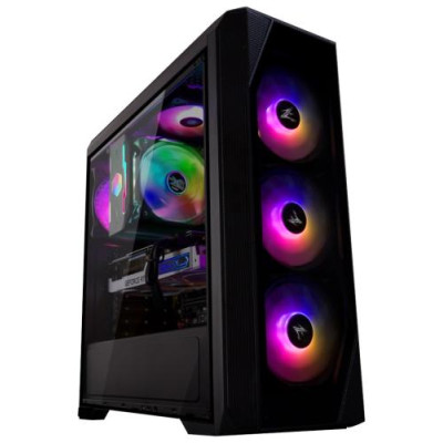 Корпус Zalman N5 TF, Black, Mid Tower, без БЖ, для ATX, mATX, Mini-ITX, 1 х USB 3.0, 2 х USB 2.0, 4x120 мм RGB Fan, бічна панель із акрилу, 437х 200 х 450 мм, 3.6 кг