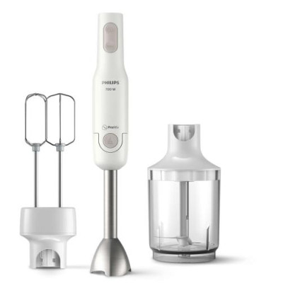 Блендер Philips Daily Collection HR2546/00, White, 700W, занурювальний, подрібнювач, дрібний подрібнювач, турборежим, вінчики