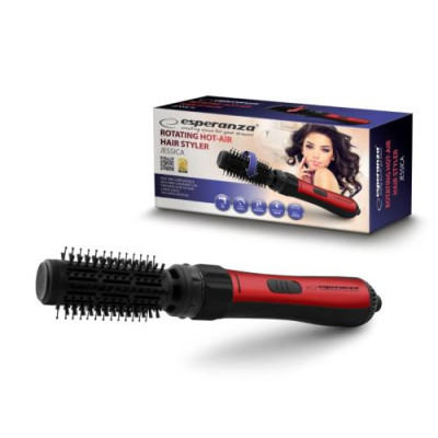 Фен-щітка Esperanza EBL008 Jessica, Black/Red, 1000 Вт, 3 режими, діаметр 50 мм