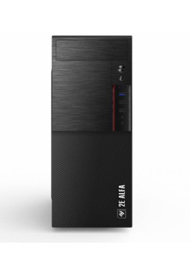 Корпус 2E ALFA Black, без БЖ, Mid Tower, для ATX / Micro ATX, 2xUSB 2.0, 1xUSB 3.0 (2E-E190-3U)