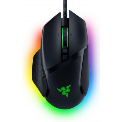 Миша Razer Basilisk V3, Black, USB, оптична (сенсор Focus+ 26K), до 26 000 dpi, до 650 IPS, 11 програмованих кнопок, підсвічування Razer Chroma RGB, кабель Razer Speedflex (RZ01-04000100-R3M1)