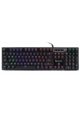 Клавіатура Bloody B750N Black, механічна, ігрова, USB, 5-зонне неонове підсвічування, LK-Green switches