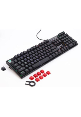 Клавіатура Bloody B750N Black, механічна, ігрова, USB, 5-зонне неонове підсвічування, LK-Green switches