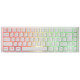 Клавіатура бездротова 2E KG360 GAMING, White, 2.4GHz, мембранна, компактна, RGB-підсвічування (3 режими), захист від вологи, м'який тайпінг, 1000 mAh (2E-KG360UWT)