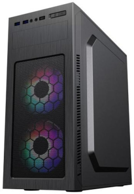 Корпус GameMax MT525-2U3TYC Black, 500 Вт, Mid Tower, ATX / Micro ATX / Mini ITX, 2хUSB 3.0, Type-C, 3x120 мм, 425х200х417 мм (MT525-2U3TYC-500B)