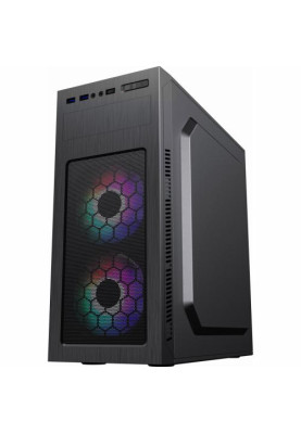 Корпус GameMax MT525-2U3TYC Black, без БЖ, Mid Tower, ATX / Micro ATX / Mini ITX, 2хUSB 3.0, Type-C, 3x120mm, 417x200x425 мм (MT525-2U3TYC-3FAN)