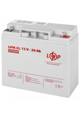 Батарея для ДБЖ 12В 20Ач LogicPower LPM-GL 12V-20 Ah гелевий, 180х75х166 (5214)
