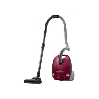 Пилосос Samsung VCC41U1V3P/UK, Cherry, 750W, мішковий, сухе прибирання, пилозбірник 3 л, основна 2-ступінчаста насадка (SNB-700), насадка для пилу, перевірка стану фільтра, щілинна насадка