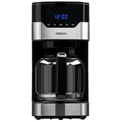 Кавоварка Ardesto FCM-D3100, Black/Silver, 900W, крапельна, 1.5л, дисплей, таймер, рег. міцності Кавоварка Ardesto FCM-D3100, Black/Silver, 900W, крапельна, 1.5л, дисплей, таймер, рег. міцності