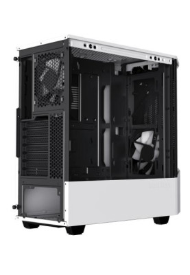 Корпус GameMax Contac COC WB White/Black, Midi Tower, без БЖ, для EATX / ATX / Micro ATX / Mini ITX, 2xUSB 3.0, 1x120/1x140 мм ARGB Fan, 1xCOC Turbo Fan, бічна панель із загартованого скла, 438x210x468 мм