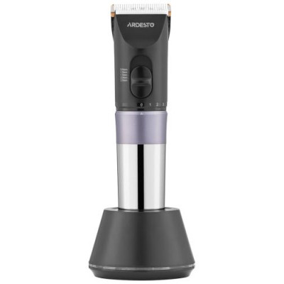 Машинка для стрижки Ardesto HC-Y40-DBS, Black/Grey, 2.4W, живлення мережа/акумулятор, кількість установок 9, 4 насадок, леза з нерж. сталі/кераміки, LED-дисплей Машинка для стрижки Ardesto HC-Y40-DBS, Black/Grey, 2.4W, живлення мережа/акумулятор, кількість установок 9, 4 насадок, леза з нерж. сталі/кераміки, LED-дисплей