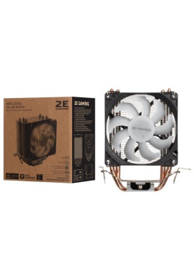Кулер для процесора 2E Gaming Air Cool AC90D4, алюміній та мідні теплові трубки, 1x90 мм PWM, для Intel 115x/1200/1700, AMD AMx/FMx, до 130 Вт (2E-AC90D4)