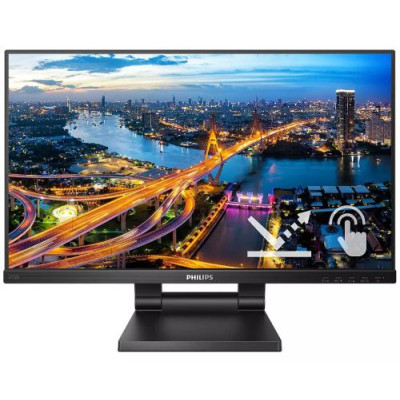 Монітор сенсорний 23.8" Philips 242B1TC/00, Black, WLED, IPS, 1920x1080 (16:9), 4 мс, 75 Гц, 250 кд/м², 1000:1, 178°/178°, 2x2 Вт, VGA/HDMI/DP, 3xUSB 3.2, SmoothTouch (10 точек), VESA 100x100 мм