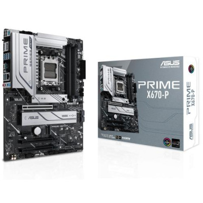 Материнська плата AM5 Asus PRIME X670-P, X670, 4xDDR5, Int.Video (CPU), 6xSATA3, 3xM.2, 3xPCI-E 4.0 16x, 1xPCI-E 3.0 1x, 1xM.2 (Key E.) 10xUSB3.2/6xUSB2.0, HDMI/DP, ATX