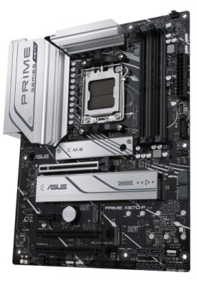 Материнська плата AM5 Asus PRIME X670-P, X670, 4xDDR5, Int.Video (CPU), 6xSATA3, 3xM.2, 3xPCI-E 4.0 16x, 1xPCI-E 3.0 1x, 1xM.2 (Key E), S1220A, Realtek 2.5Gb, 10xUSB3.2/6xUSB2.0, HDMI/DP, ATX