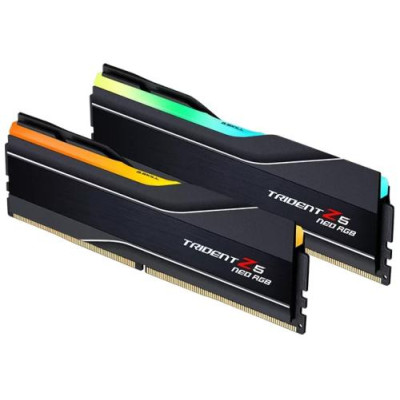 Пам'ять 16Gb x 2 (32Gb Kit) DDR5, 6000 MHz, G.Skill Trident Z5 RGB, Black, 36-36-36-96, 1.35V, з радіатором, підтримка технології розгону AMD EXPO (F5-6000J3636F16GX2-TZ5NR)