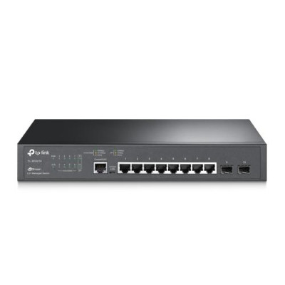 Комутатор TP-Link TL-SG3210, Black, 8x1000 Мбіт/с, 2 гігабітні SFP-слоти, 1 консольний порт RJ45, 1 консольний порт Micro-USB, керований, стійковий